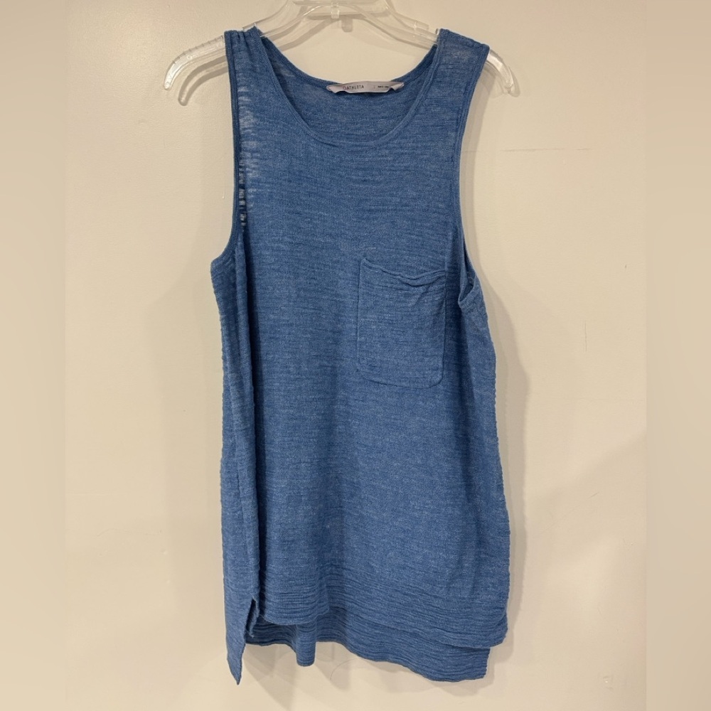 Athleta Blue Tank Top with Pocket Size Large